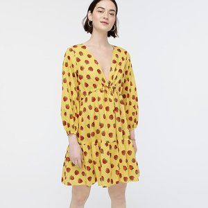 Edie Parker® X J.Crew long-sleeve cover-up dress in strawberries-AO958-yellow